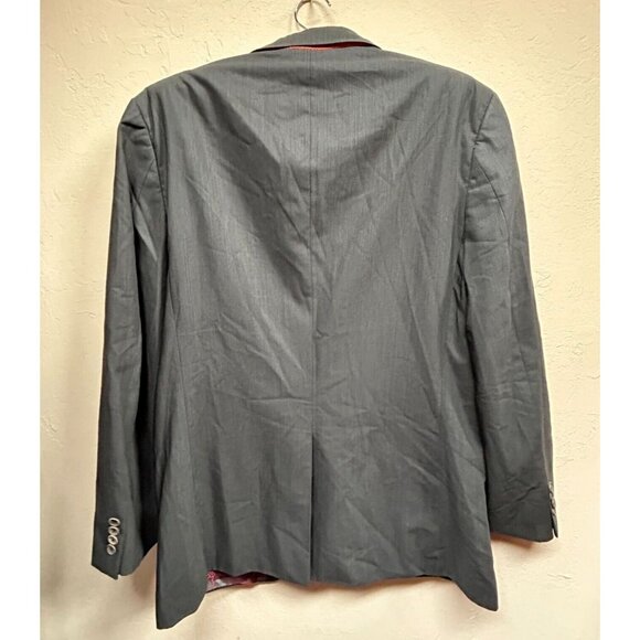 Ted Baker Endurance Mens Two-Button Wool Blazer Jacket Size 40R Gray Long Sleeve - Picture 2 of 13